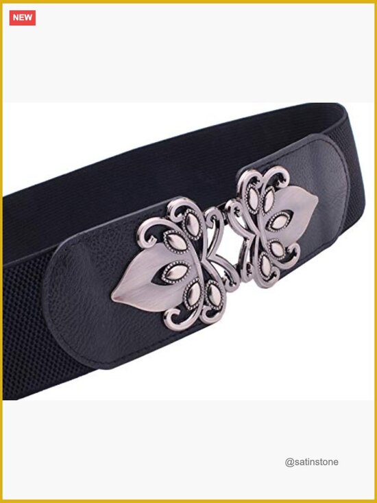 Vintage Wide Elastic Stretch Waist Belt Retro Cinch Belt main image 4